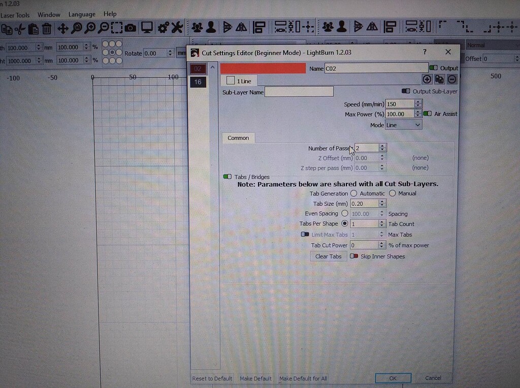 Constant power mode problem LightBurn Software Questions LightBurn