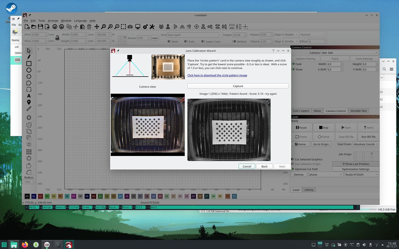 Lens calibration Score too low Cameras LightBurn Software Forum