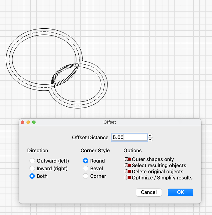 Offset Shape Offset Shapes tool function is slow - Tips and Tricks - LightBurn ...