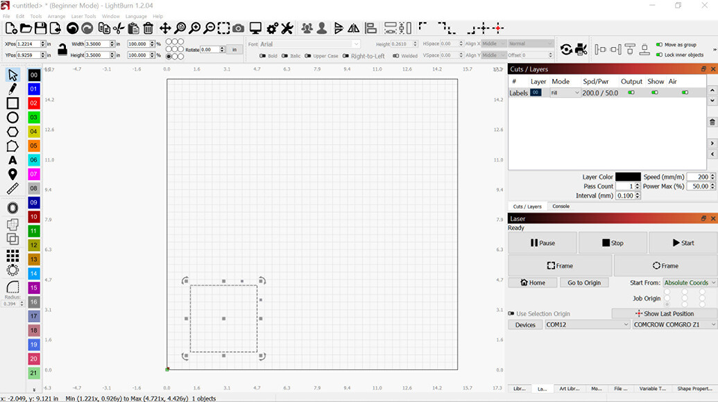 Frames a square project rectangular - LightBurn Software Questions ...