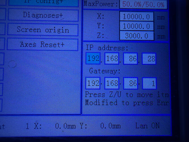 Ruida Controller Settings