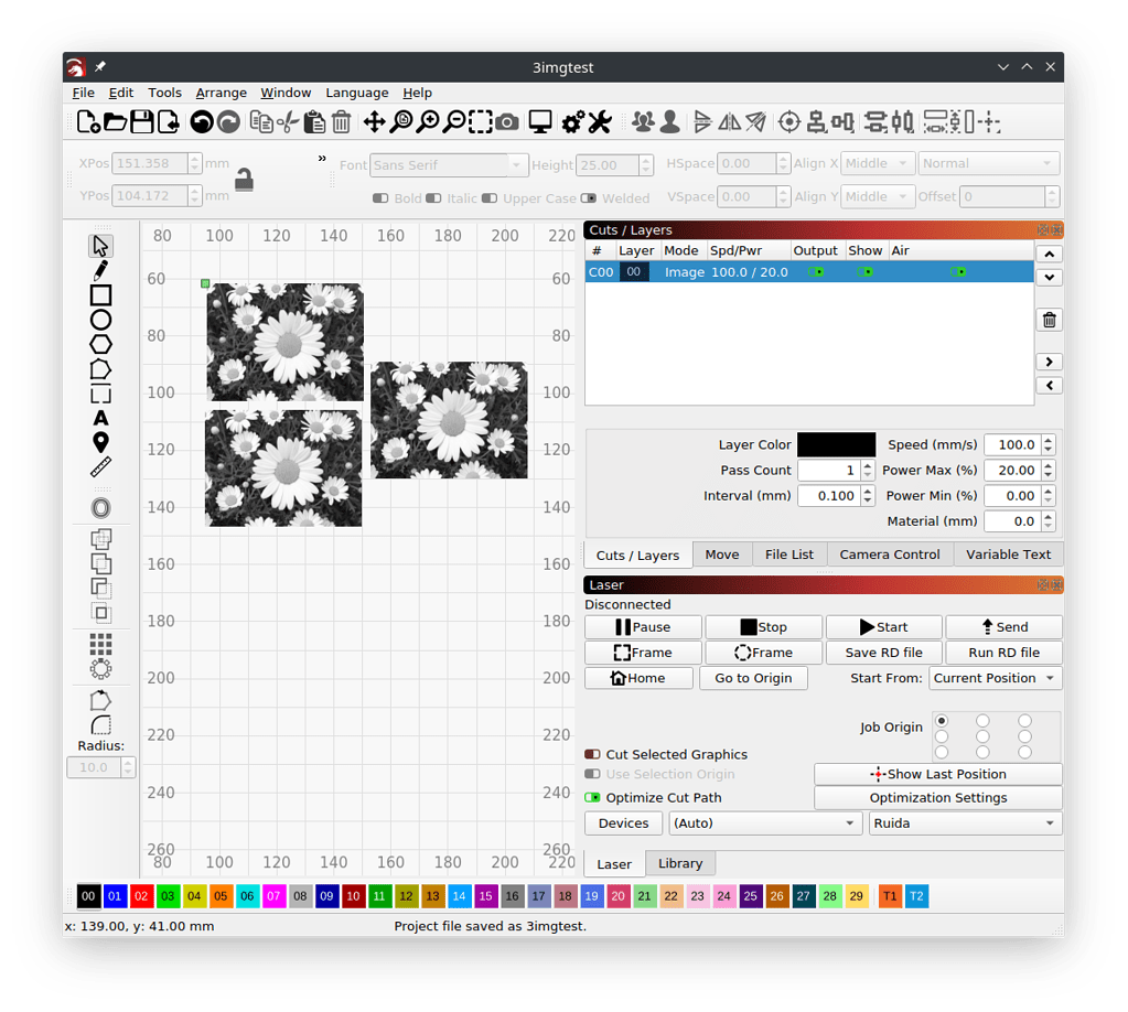 Multipe image engraves with z offset second image runs at diffrent