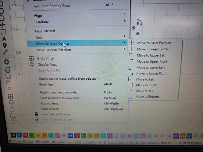 MOVE TO LASER POS OK