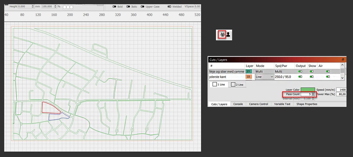Pass count problems LightBurn Software Questions [OFFICIAL