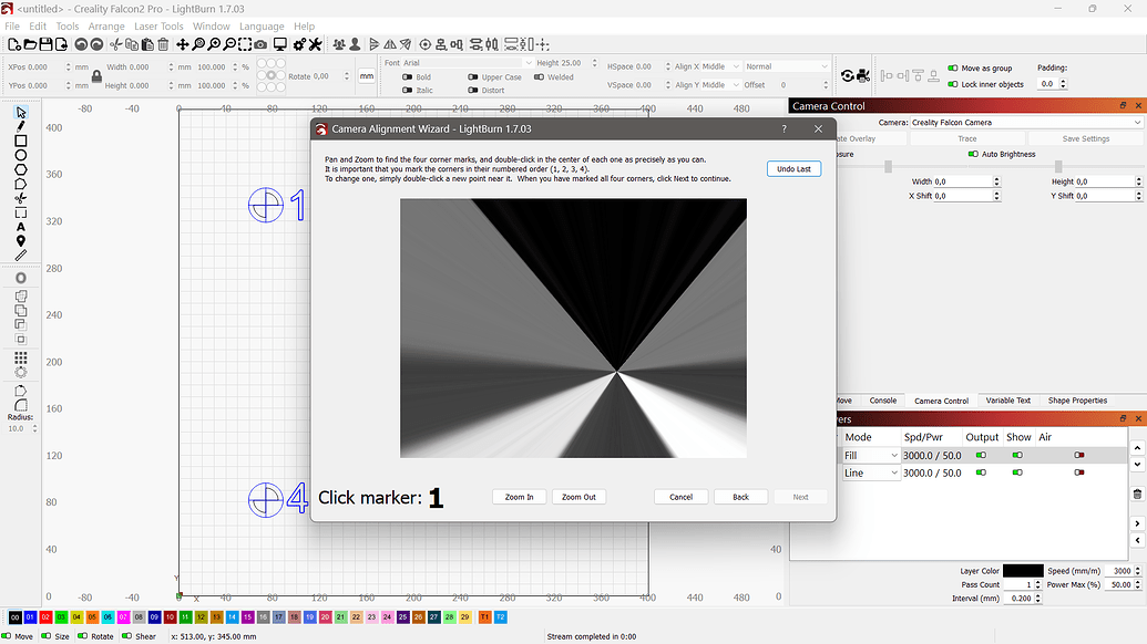 Camera Wizard Problem with the Falcon 2 Pro and Camera Wizard - Cameras - LightBurn ...