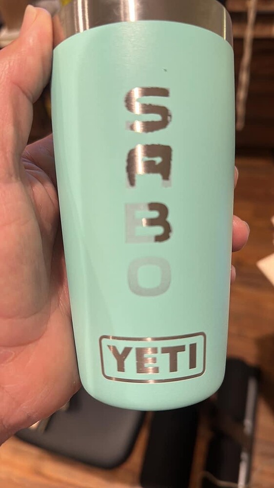 Help Trying to etch a Yeti cup light blue Community Laser Talk LightBurn Software Forum