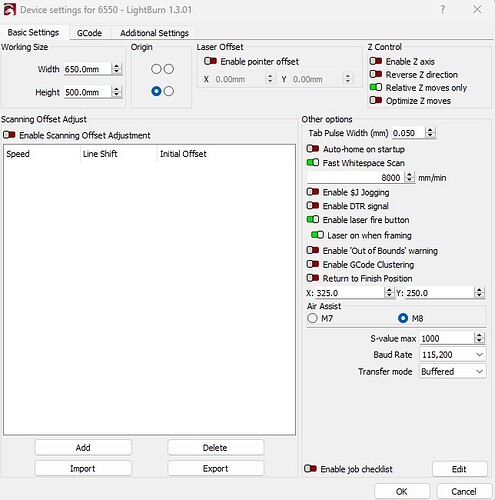 Device window