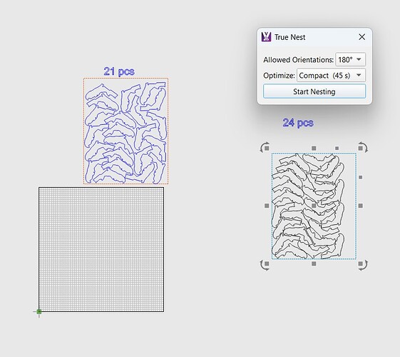 Manual vs True Nesting