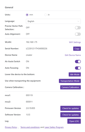 MakeIt Settings