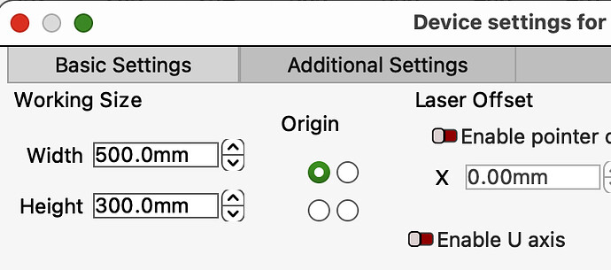 Lightburn device settings origin