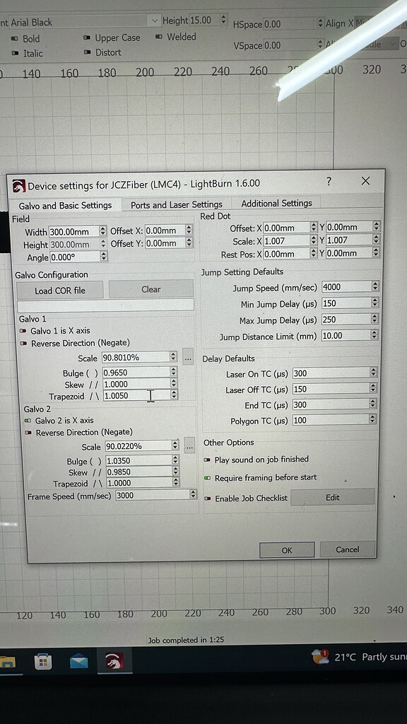 まり　オーダーページ Generic Chinese JPT MOPA M7 80W questions & settings - LightBurn