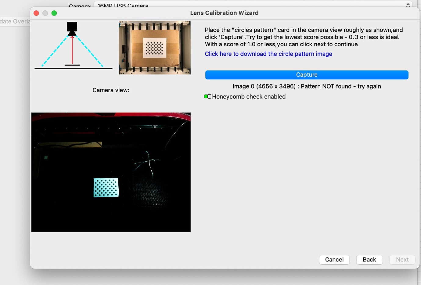 Cant get lightburn to capture camera image to set it up LightBurn