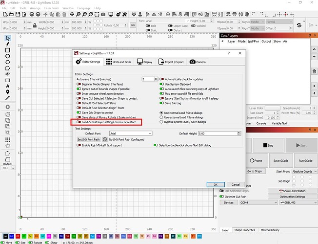 Default layer settingsV1_7_xx