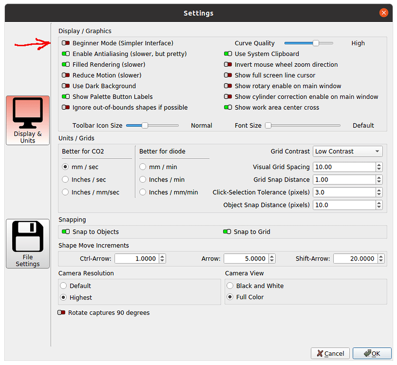 Computer Light Burn Lightburn Opening in Beginner Mode - LightBurn Software Questions ...