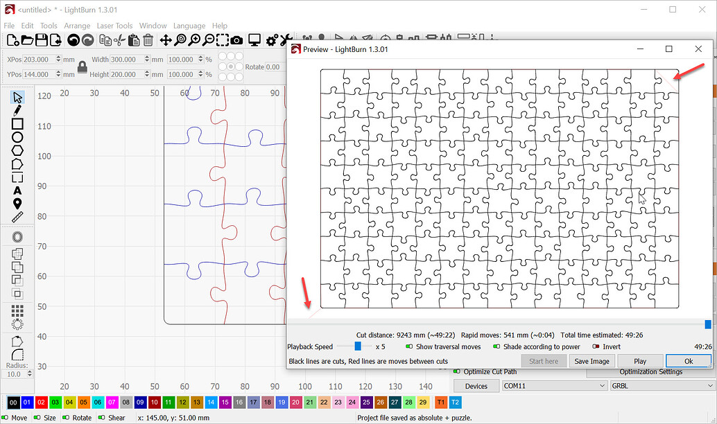 Puzzle piece cutting LightBurn Software Questions LightBurn