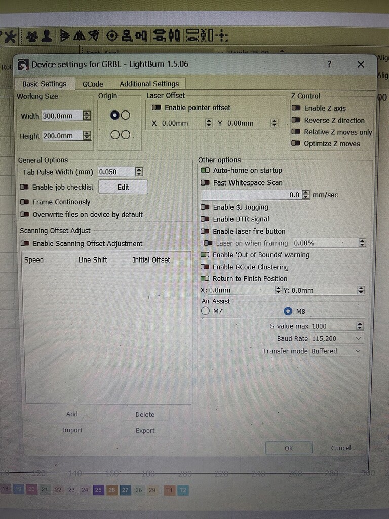 My k40 is engraving backwards & upside down LightBurn Software