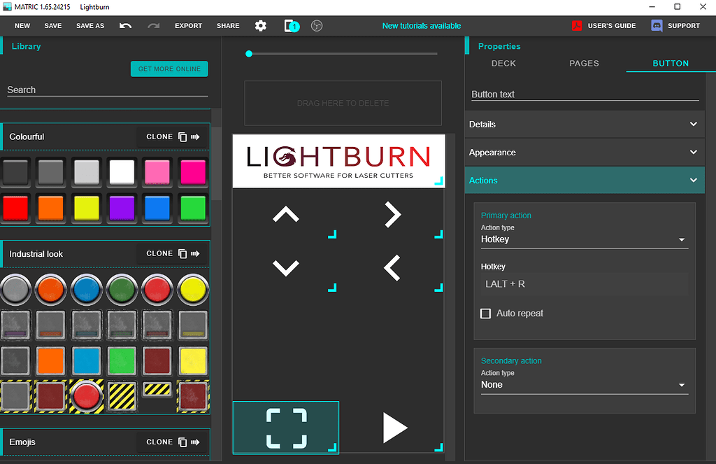 Shortcuts For Remote Control Via Smartphone - LightBurn Software ...