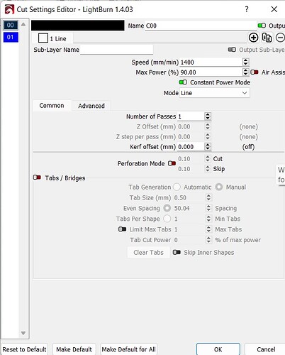 cut settings 2