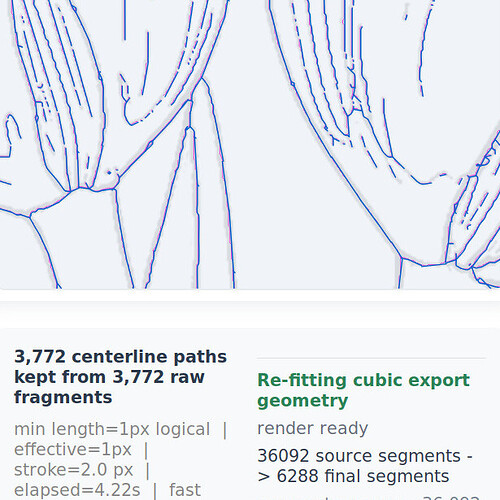 LightBurn - center line trace overlay