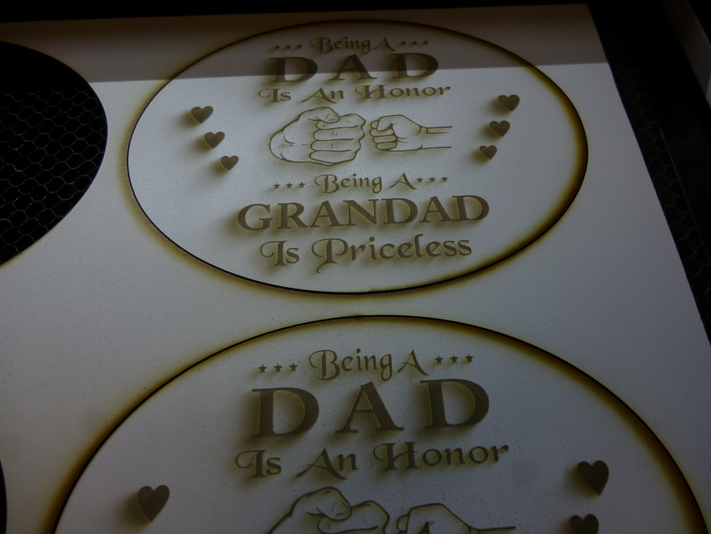 Hi can anyone tel me why i have a burn on the sides, MDF 3.5mm speend