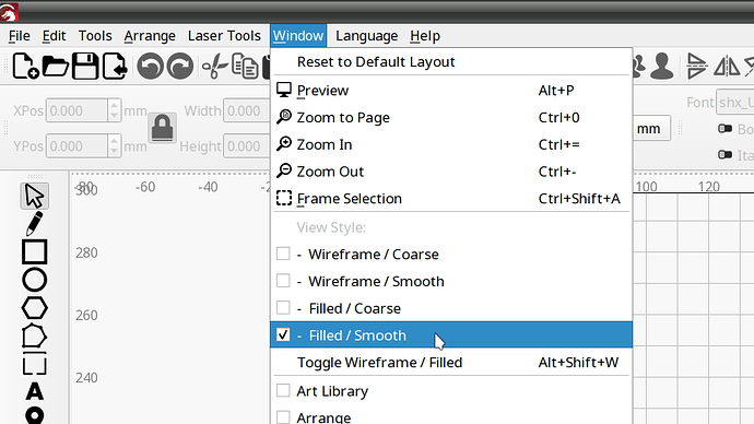 LightBurn filled rendering