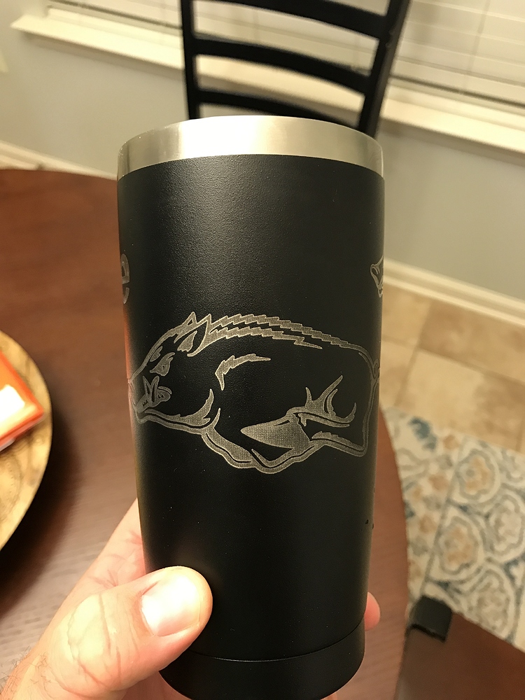 Yeti tumbler etching Community Laser Talk LightBurn Software Forum
