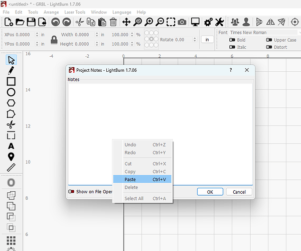 Paste LightBurn