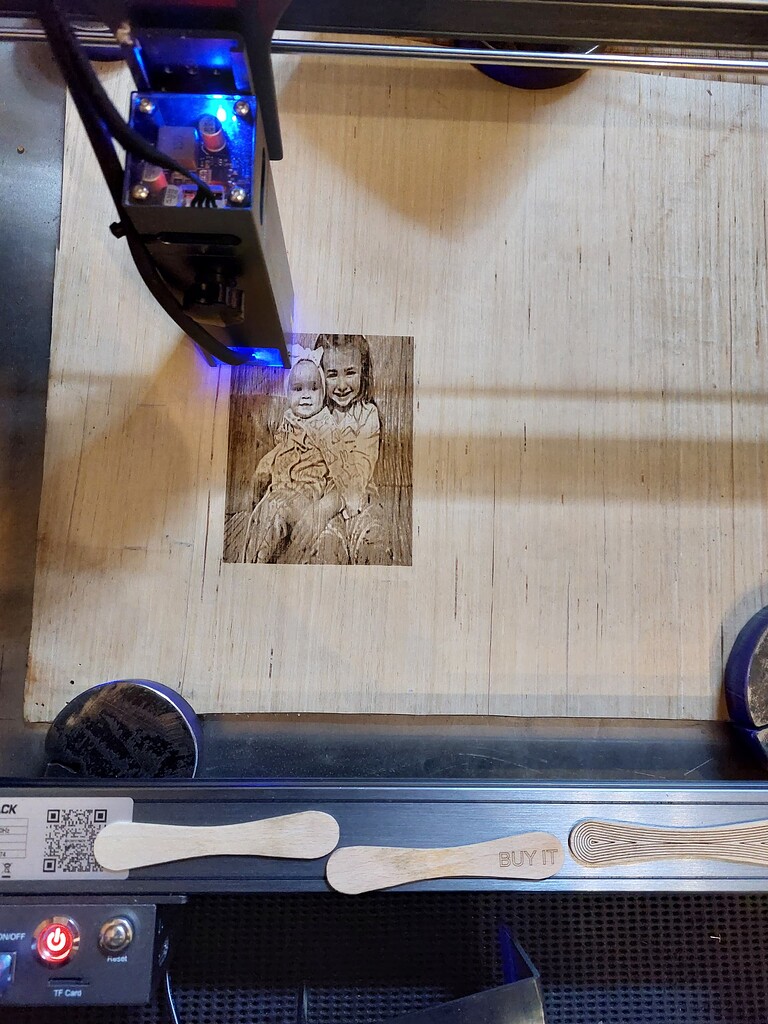 Photo engraving on plywood Finished Creations LightBurn Software Forum