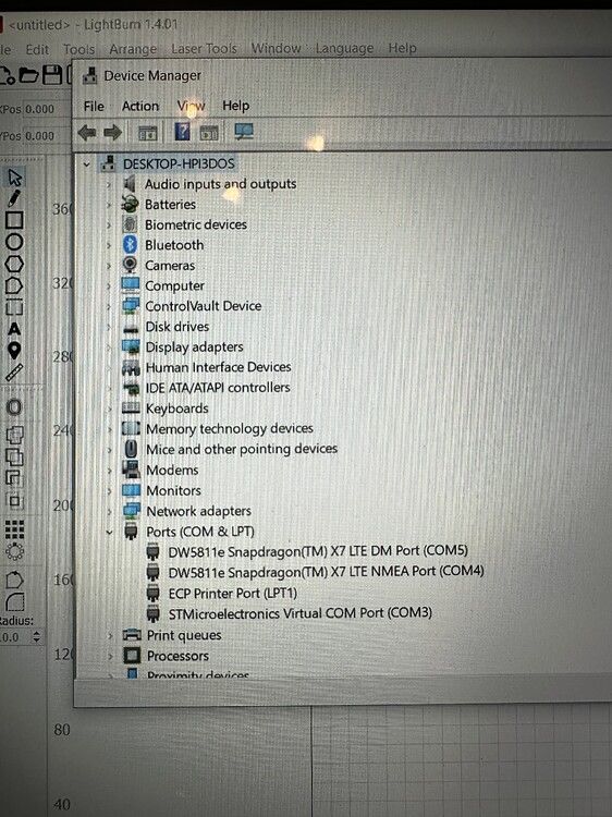 Laser disconnected after activation LightBurn Software Questions
