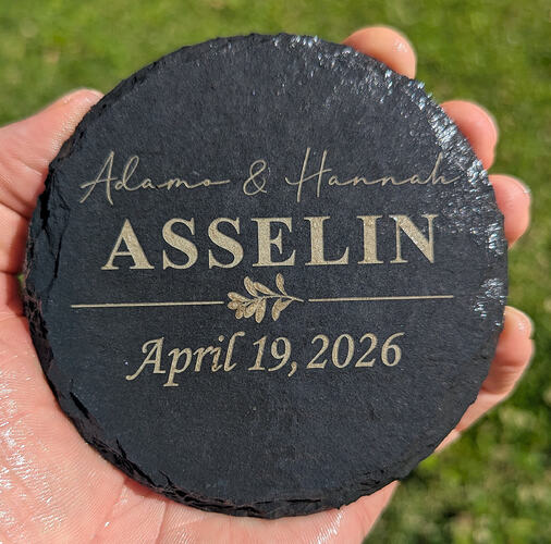 Rough-draft proof coaster
