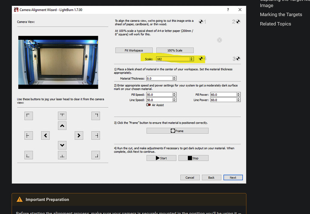 Camera setup in lightburn - Cameras - LightBurn Software Forum