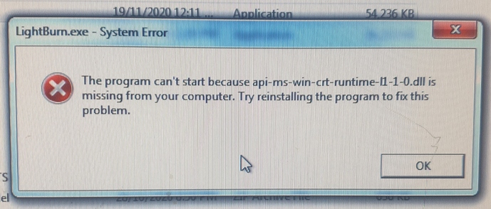 lightburn error