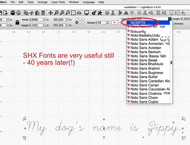 SHX NScript font