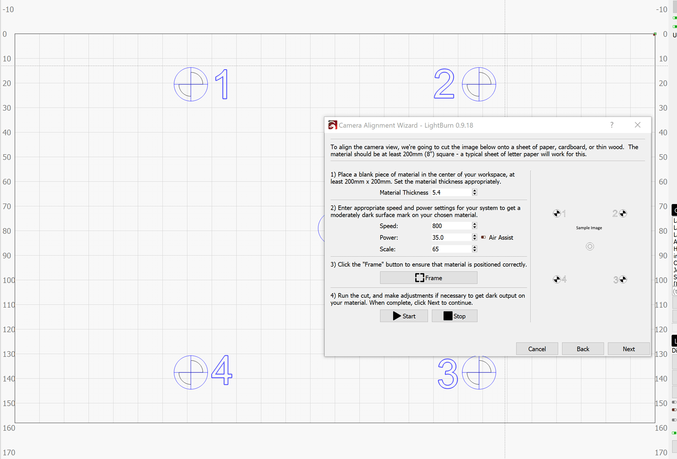 Camera Alignment going beyond bounds - LightBurn Software Questions ...