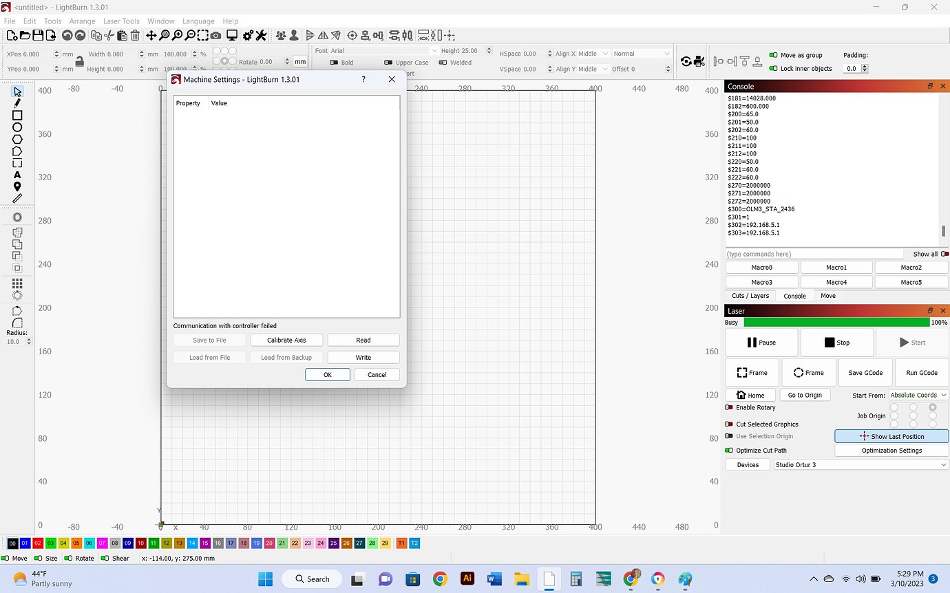 Machine Settings Blank - LightBurn Software Questions - LightBurn ...