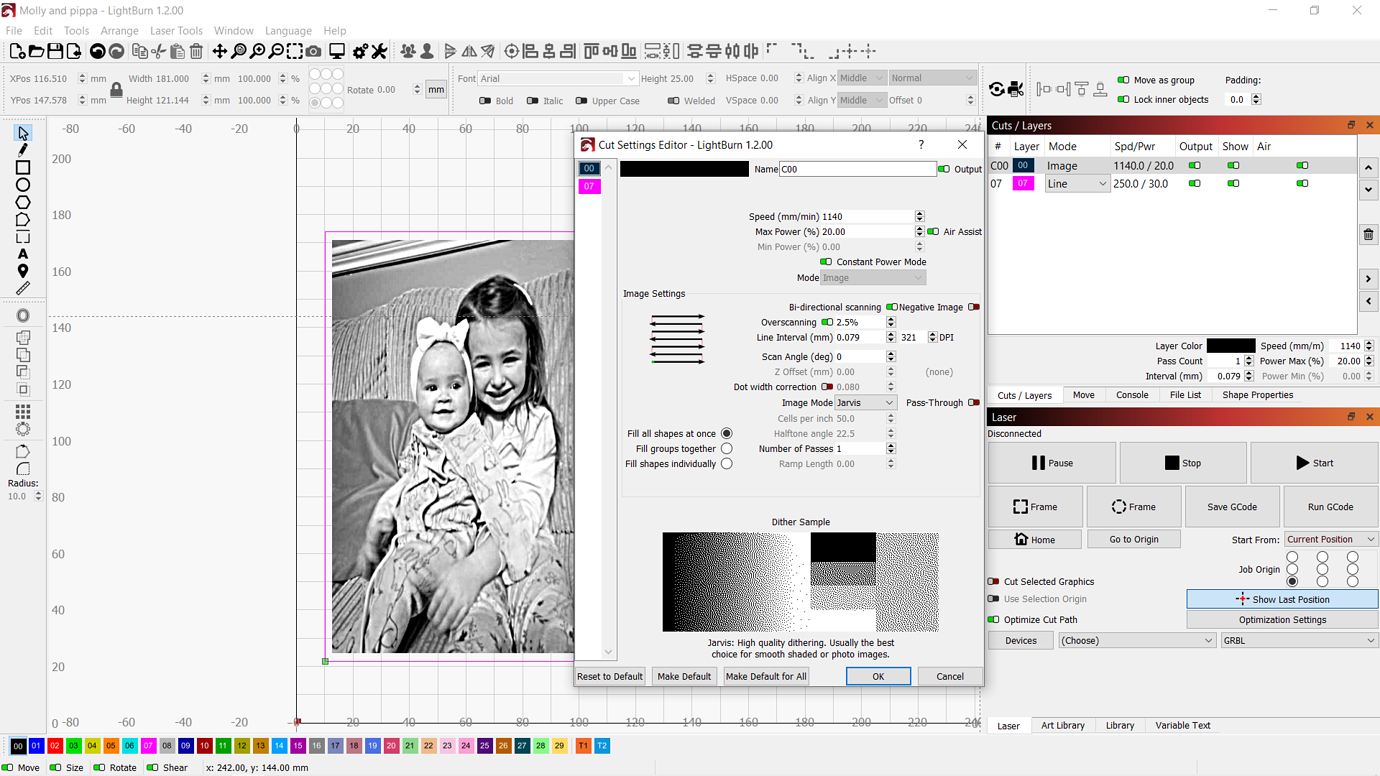 Photo engraving on plywood Finished creations LightBurn Software Forum
