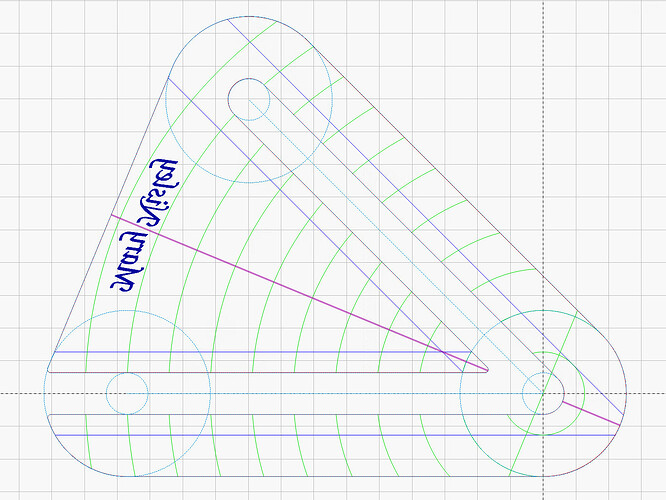 45 Degree Quilting Ruler - LightBurn layout - tool layers