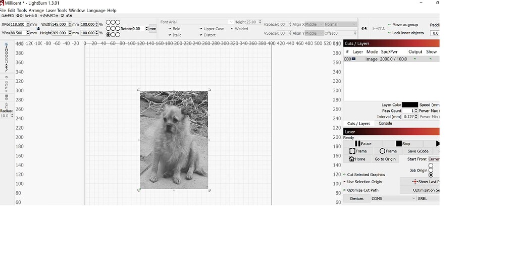 Laser fires when framing but will not burn the job - LightBurn Software ...