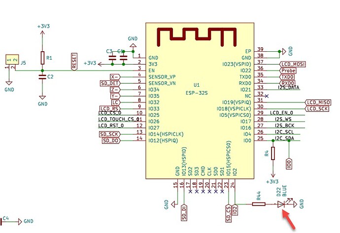 Forum 120635 - Schematic crop blue in the middle diode 22 Resistor 44 IO2