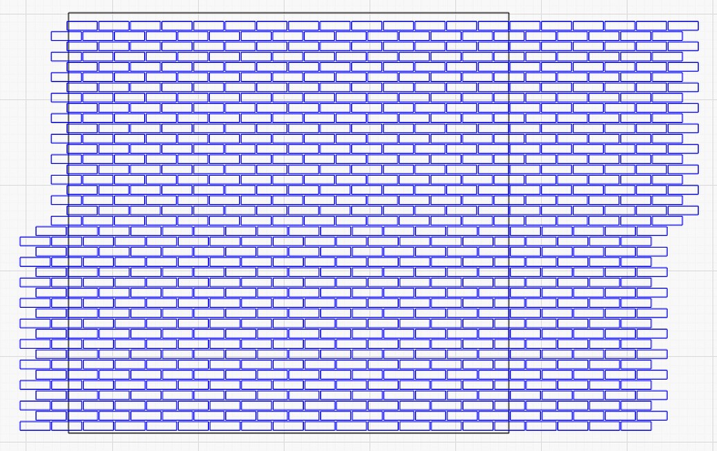 Brick pattern trimmed onto a wall - LightBurn Software Questions ...