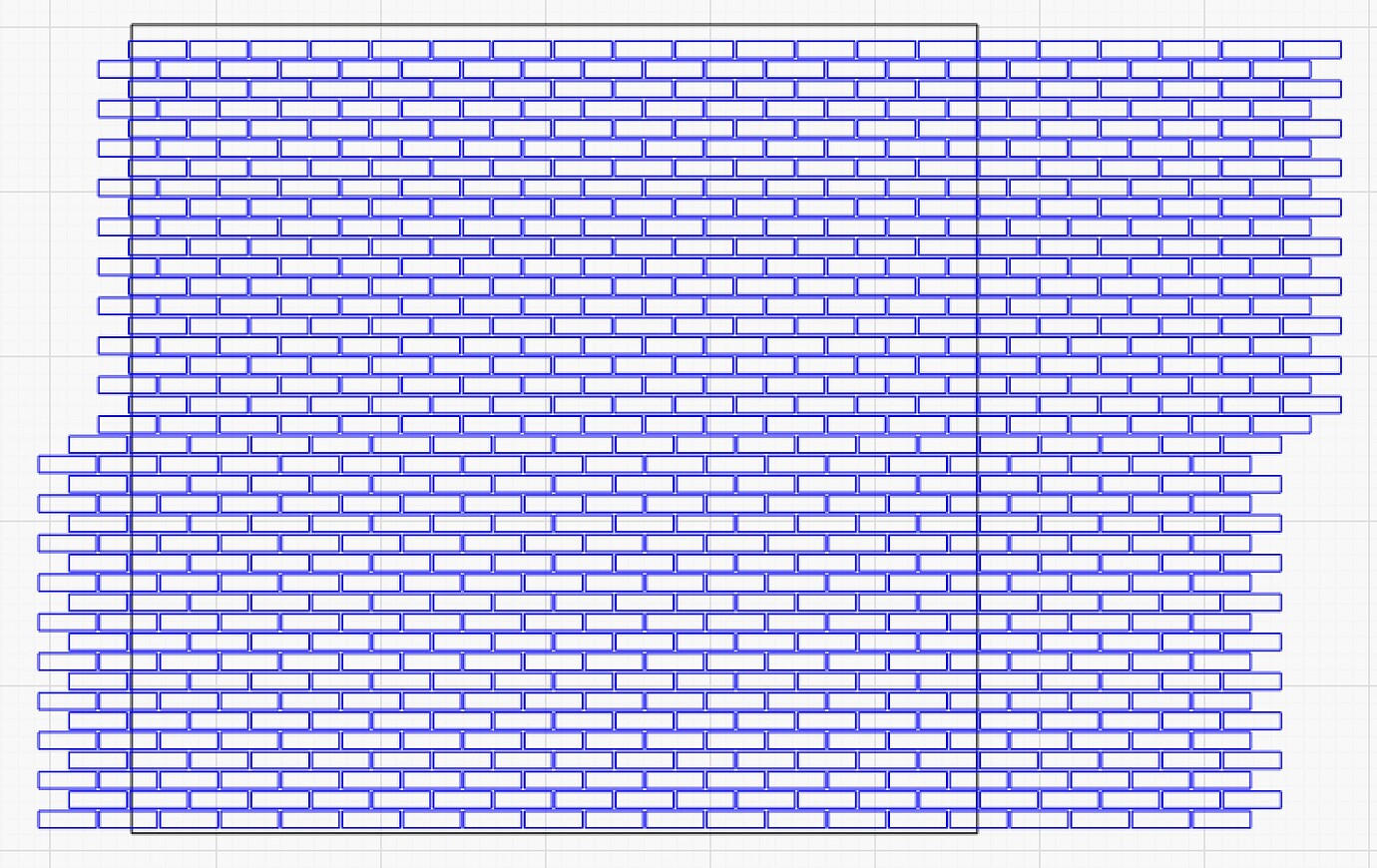 Brick pattern trimmed onto a wall - LightBurn Software Questions ...