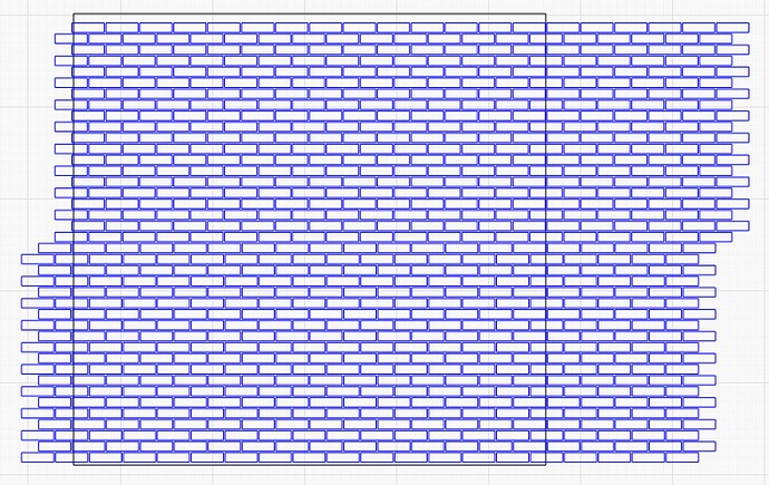 Brick pattern trimmed onto a wall - LightBurn Software Questions ...