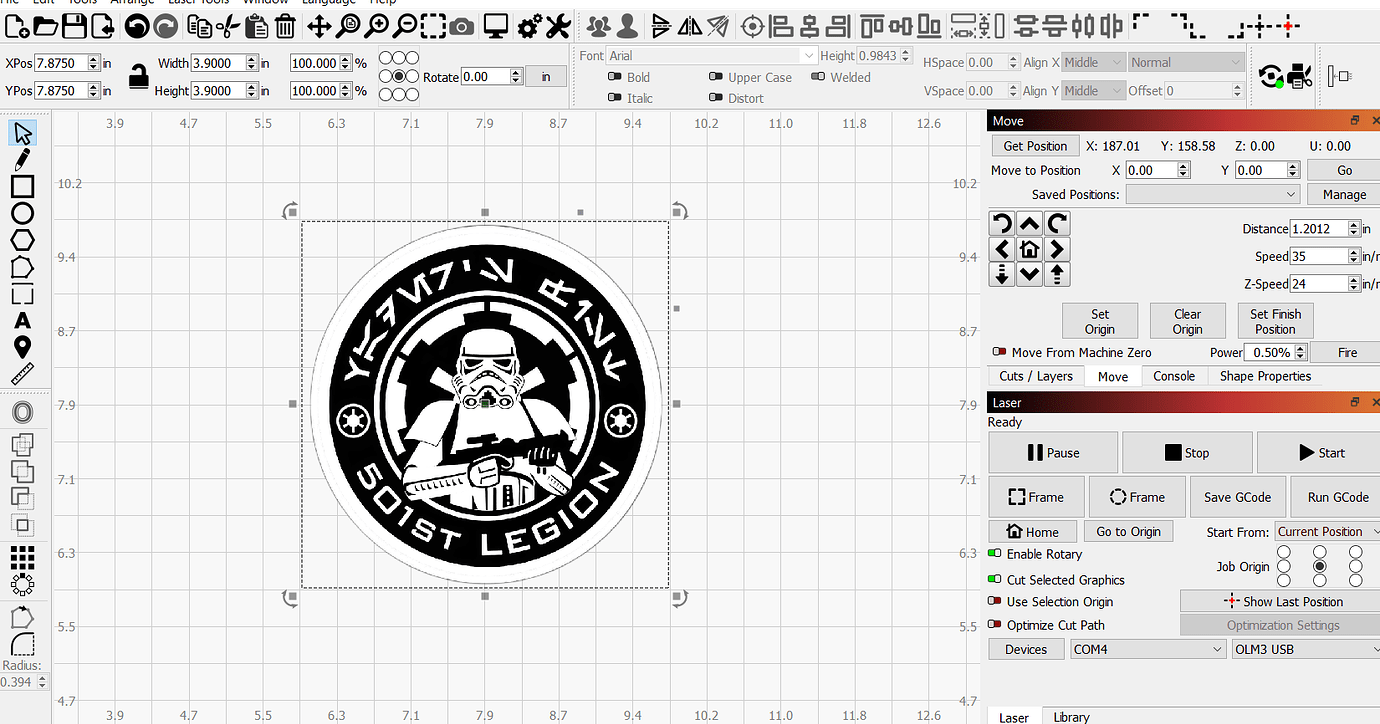 Circle turns to oval LightBurn Software Questions LightBurn
