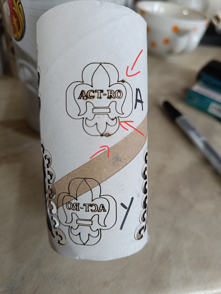 Neje 4 Max 4 axis. Selecting the A axis, it burns at the end or at