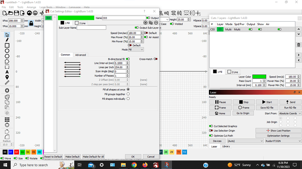 Fill + Line Mode - LightBurn Software Questions - LightBurn Software Forum