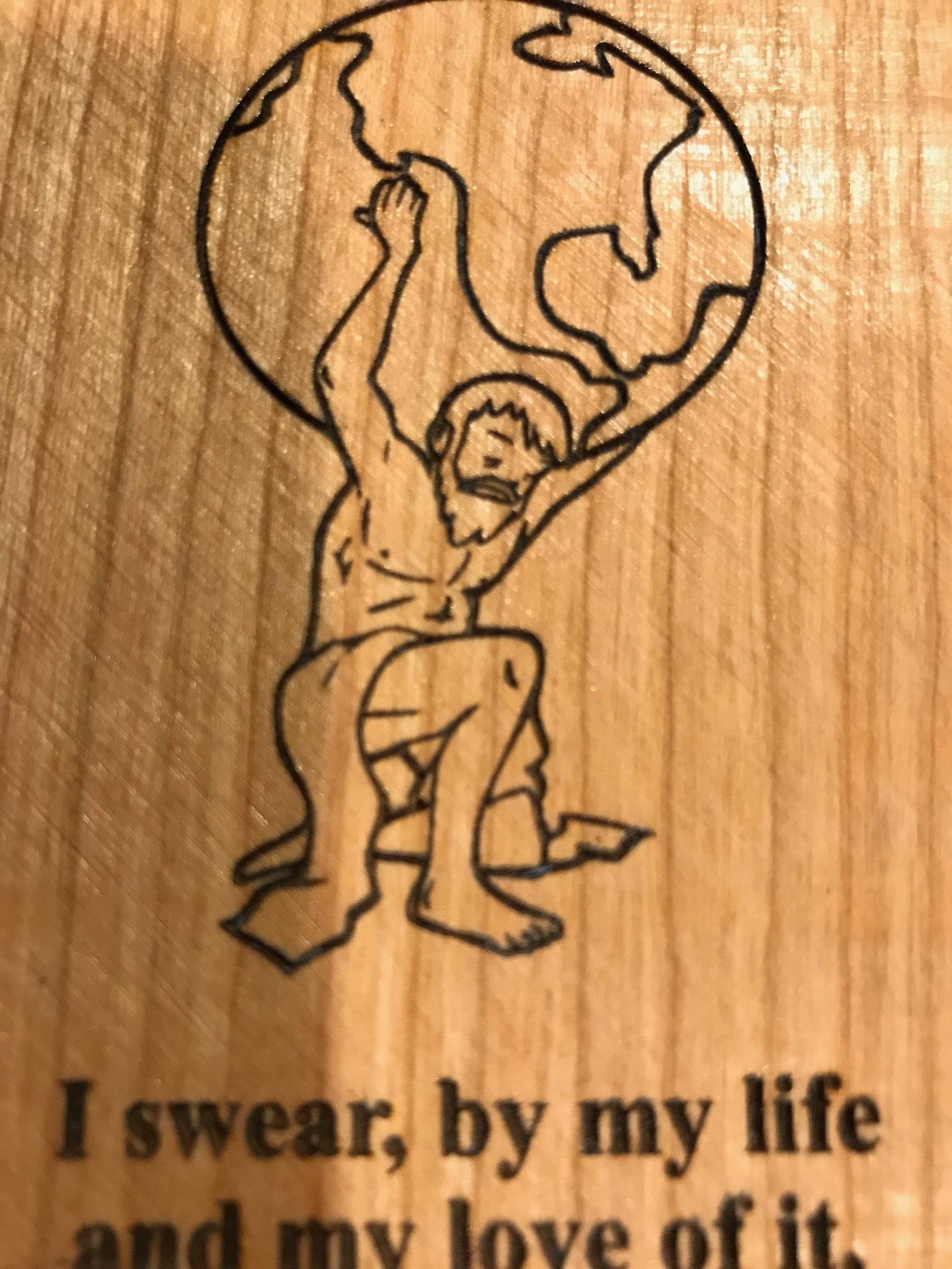 Filling in engraving on wood!