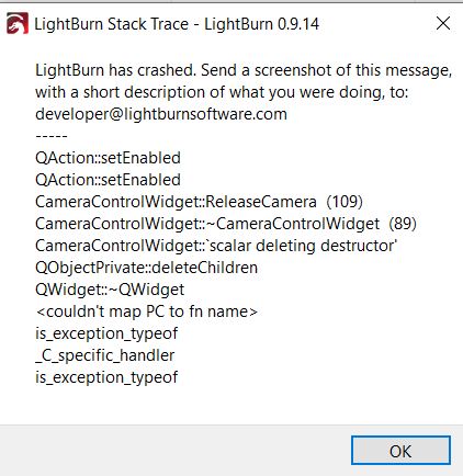 lightburn error message