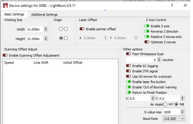 lightburn grbl settings