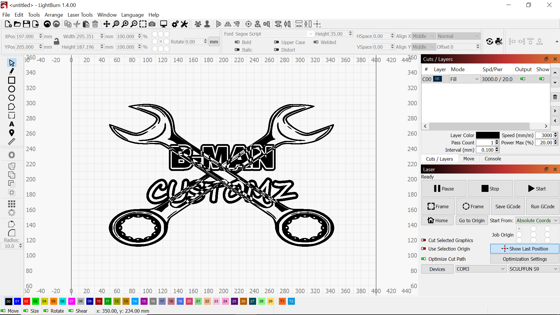 How Do I Move Lettering IN FRONT Of Design LightBurn Software how-do-i-move-lettering-in-front-of-design-lightburn-software