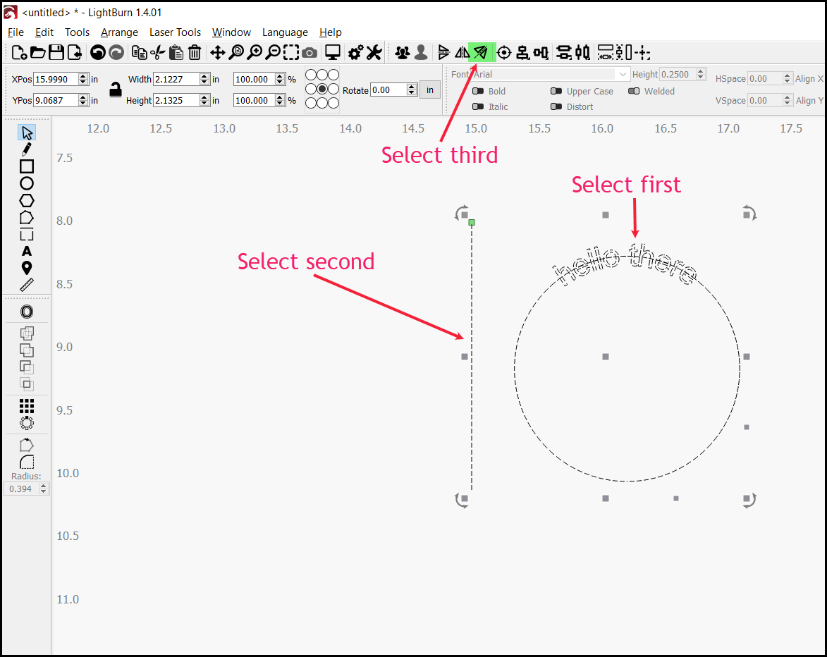 Lightburn cant Mirror Text on a Path 4 by RalphU LightBurn